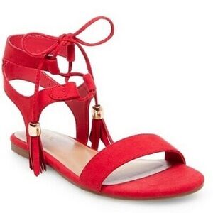 Women's Merona Mavis Red Gladiator Flat Sandals